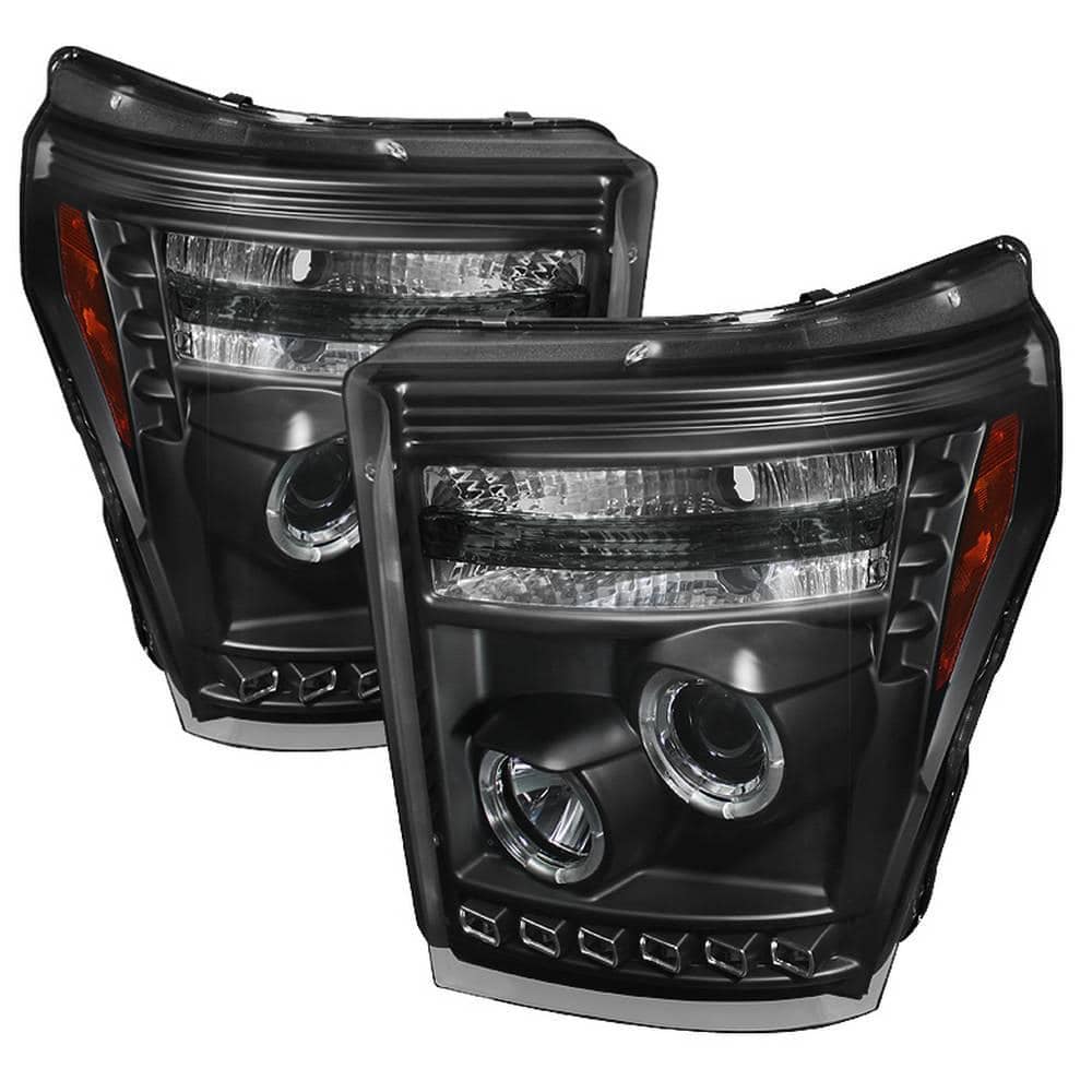 Ford F-250/F-350/F450 Super Duty 11-16 Projector Headlights - LED Halo - DRL - Black price history on PriceWatchPro