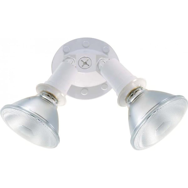150 Watt White No Bulbs Included Flood Light