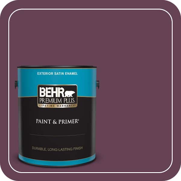 BEHR PREMIUM PLUS 1 gal. #S-G-690 Delicious Berry Satin Enamel Exterior ...