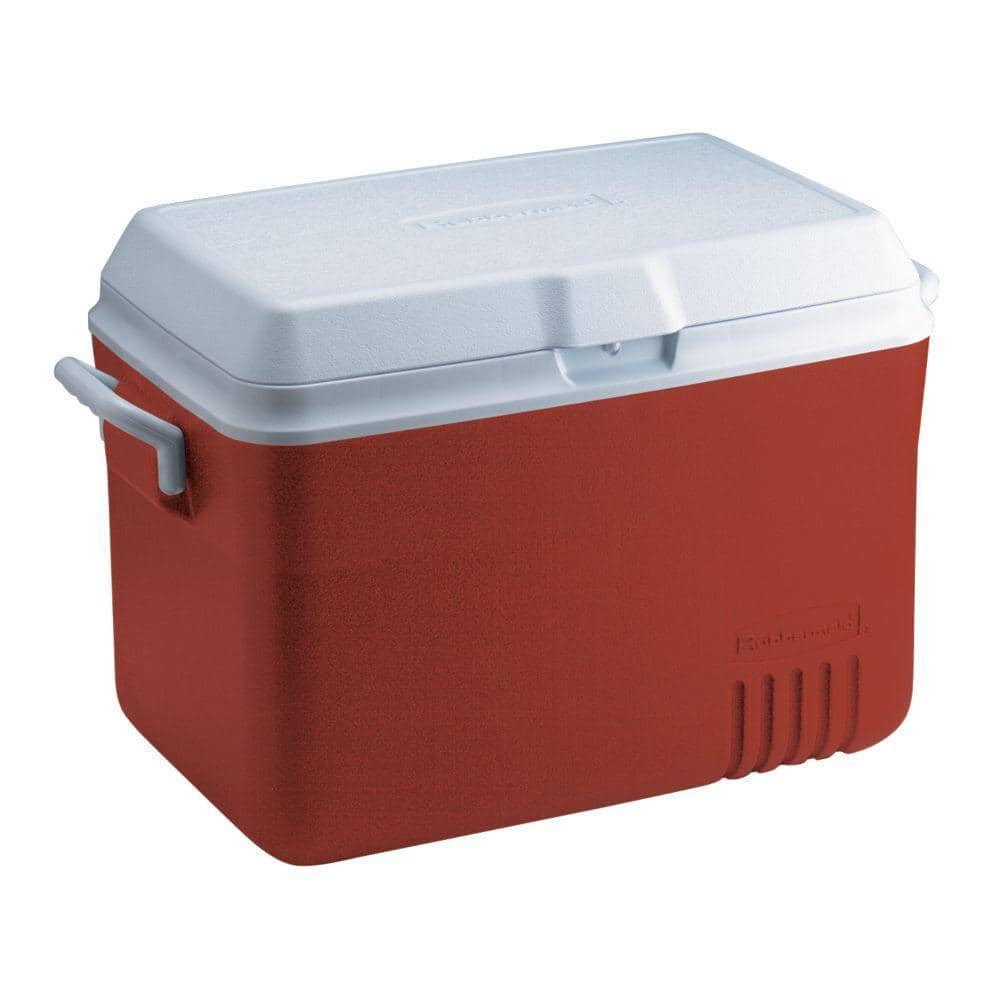Rubbermaid 48 Qt. Modern Red Ice Chest Cooler FG2A1502MODRD - The