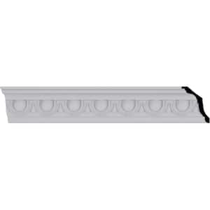 4 in. x 5-1/4 in. x 94-1/2 in. Polyurethane Federal Egg and Dart Crown Moulding