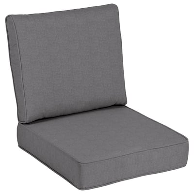 24 x 24 Sunbrella Cast Slate Outdoor Lounge Chair Cushion
