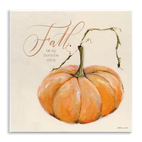 Stupell Industries Fall My Favorite Color Seasonal by Stephanie Workman Marrott Unframed Graphic Typography Art Print 12 in. x 12 in.
