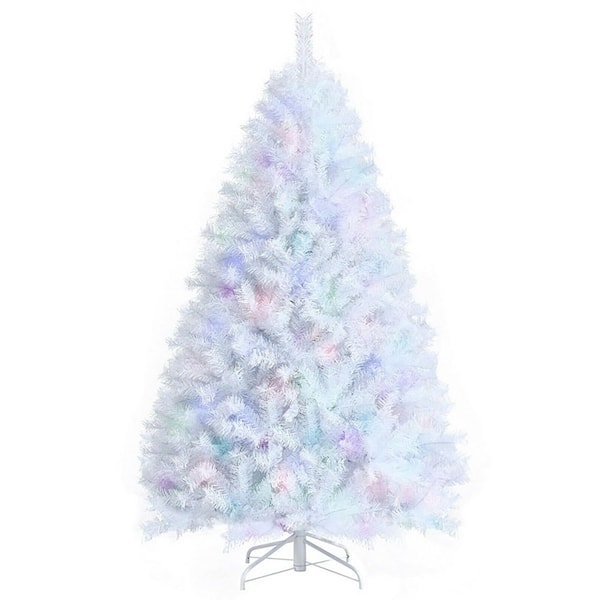 8 ft. Artificial Christmas Tree with 1636 Iridescent Branch Tips