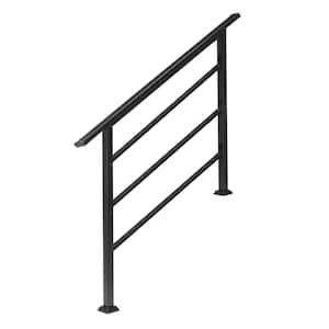 38 in. H x 49 in. W Black Iron Stair Railing Kit