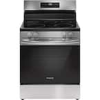 30 in. 5 Element Freestanding Electric Range in Stainless Steel with EvenTemp and Steam Clean