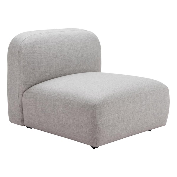 ZUO Biak 31.5 in. W Armless Polyester Modular Modern Sofa in Gray