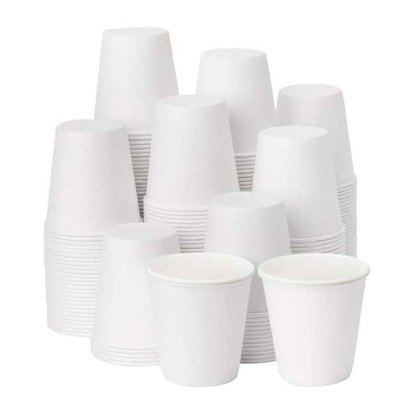 2.4 in. White Family Disposable Paper Small Coffee Cups for Bathroom Parties Picnics Mouthwash (300 Per Case)