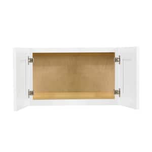Lancaster White Plywood Shaker Stock Assembled Wall Kitchen Cabinet 30 in. W x 18 in. H x 12 in. D
