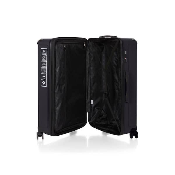J&V TEXTILES Roberto Cavalli Luxury 3-Piece Black Expandable Hard