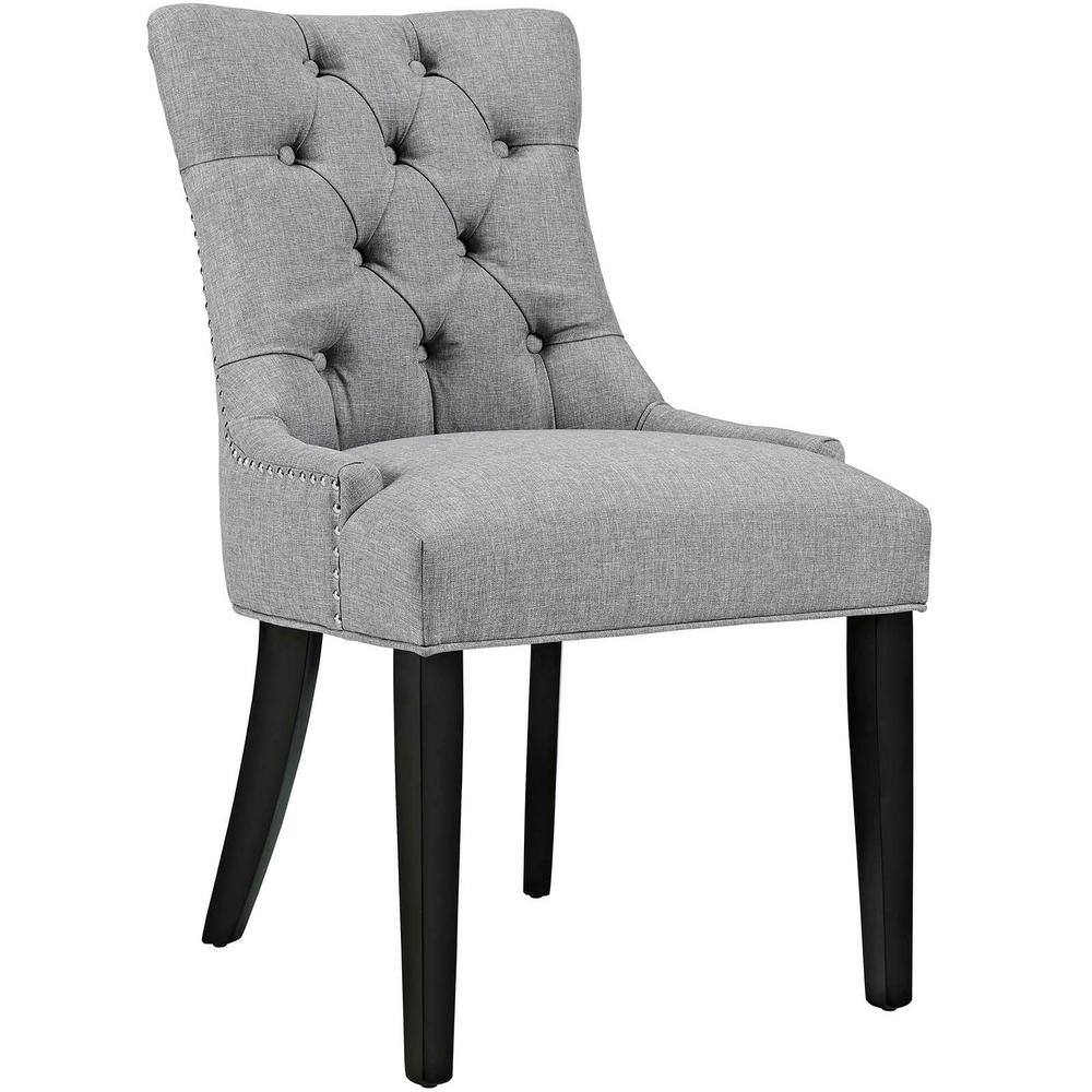 MODWAY Regent Light Gray Fabric Dining Chair EEI2223LGR The Home Depot