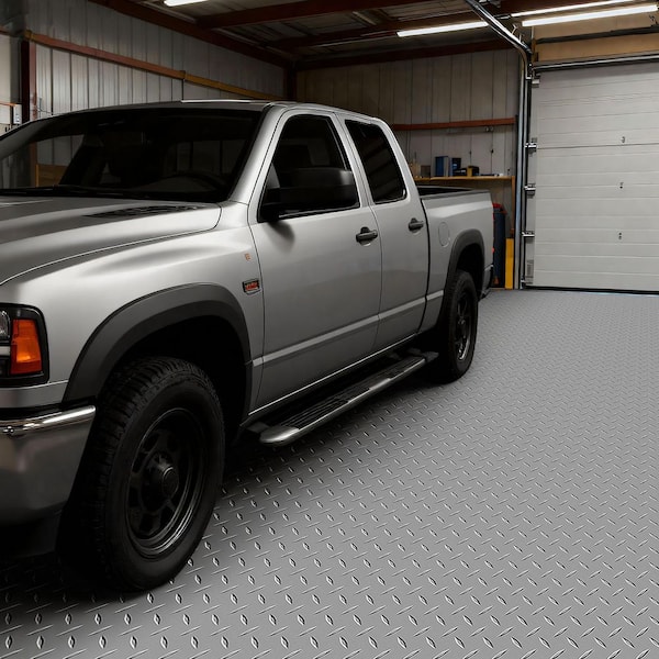 Garage Floor Roll, 7.5 x 17 ft. Garage Flooring Mat, 2. 2mm Thickened PVC Diamond Plate Floor Protector Mat, 2025 Update
