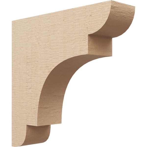 Ekena Millwork 6 in. x 24 in. x 24 in. Thin New Brighton Rough Cedar Woodgrain TimberThane Corbel, Primed Tan