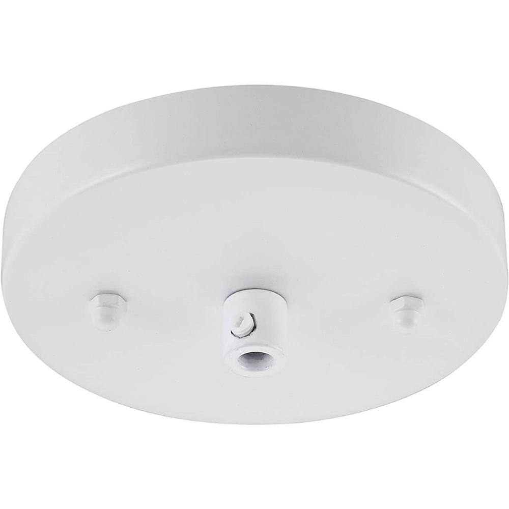 Matte White Round Ceiling Fixture Canopy Kit