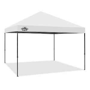 Avalon EasyLift 12 ft. x 12 ft. Instant Pop-Up Canopy Tent with Wheeled Carry Bag and Bonus 4 Anchor Bags White Top