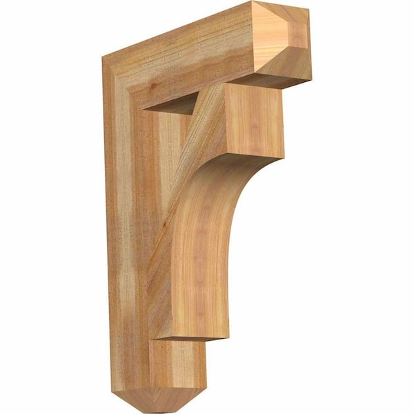Ekena Millwork 6 in. x 32 in. x 24 in. Western Red Cedar Westlake Craftsman Rough Sawn Bracket