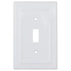 Architectural 1-Gang Toggle Wall Plate (Classic White)