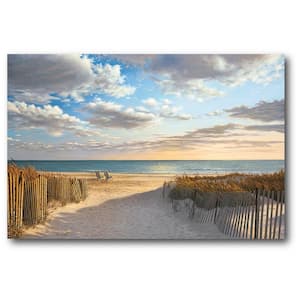 Sunset Beach Gallery-Wrapped Canvas Wall Art 18 in. x 12 in.