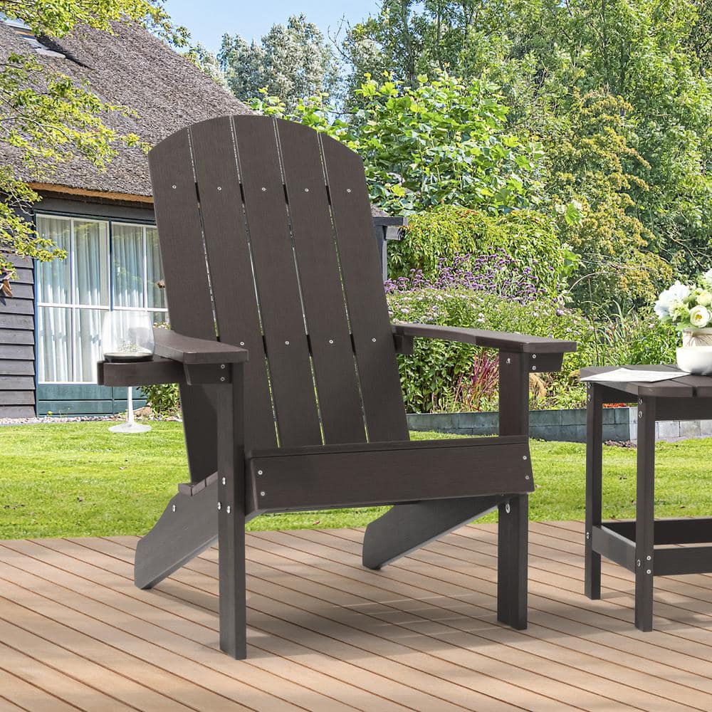 Sonkuki Coffee Recyled Plastic Weather Resistant Adirondack Chair With   Sonkuki Plastic Adirondack Chairs R Qw 02 Bn 64 1000 