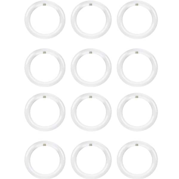15-Watt 8 in. T9 G10q Type A Plug and Play Linear Circline LED Tube Light Bulb, Daylight Deluxe 6500K (12-Pack)
