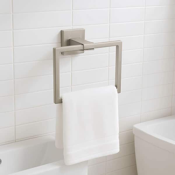 SUS 304 Stainless Steel Wall Mounted Towel Ring in Brushed Nickel