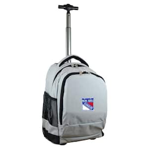 NHL New York Rangers 19 in. Gray Wheeled Premium Backpack
