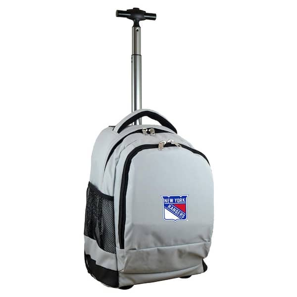 Denco NHL New York Rangers 19 in. Gray Wheeled Premium Backpack