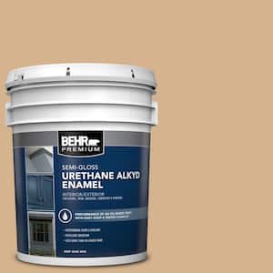 5 gal. Home Decorators Collection #HDC-NT-04 Creme De Caramel Urethane Alkyd Semi-Gloss Enamel Interior/Exterior Paint