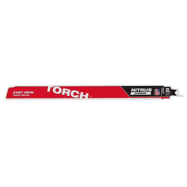 Milwaukee 12 in. 7 Teeth per Inch TORCH Nitrus Carbide Teeth Thick Metal Cutting SAWZALL Reciprocating Saw Blades (5-Pack)