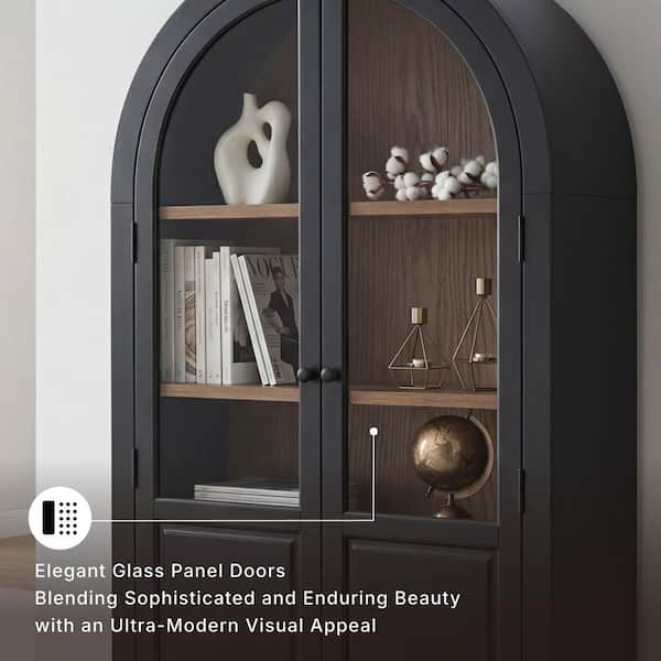 Signature DESIGN BY ASHLEY Dagandale Black 74 in. Accent Cabinet
