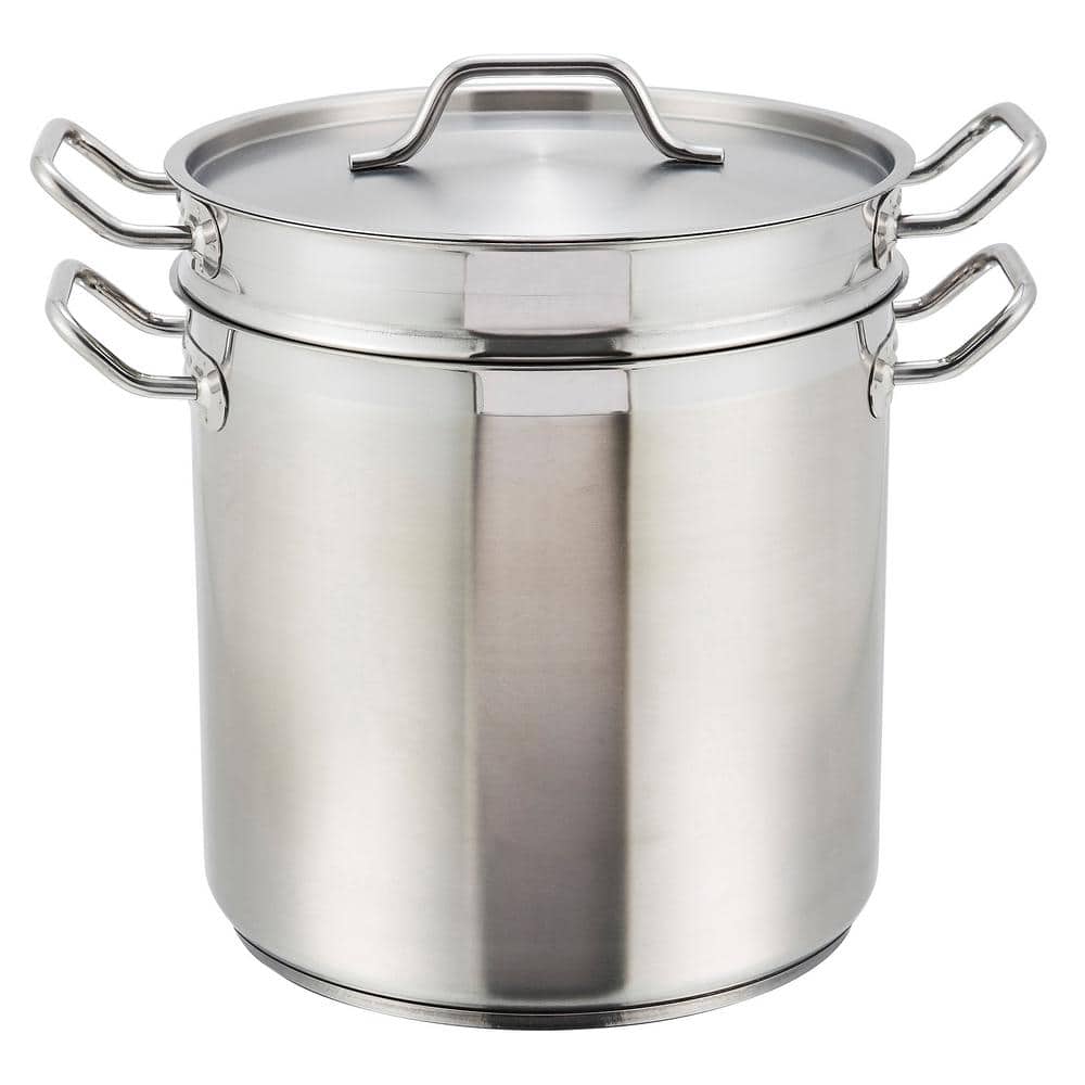 Stainless Steel 8-Quart Double Boiler with Lid