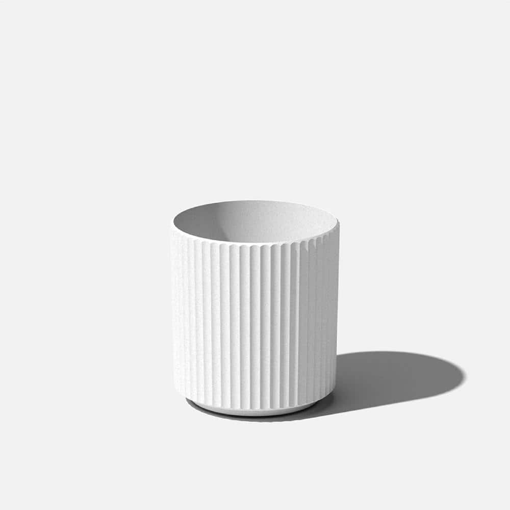 Veradek Demi 12 In. Round White Plastic Planter Dmv12w - The Home Depot