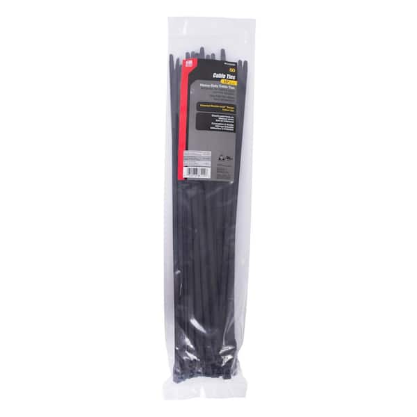 L Black  Cable Tie  100 pk Tool City  7.9 in 