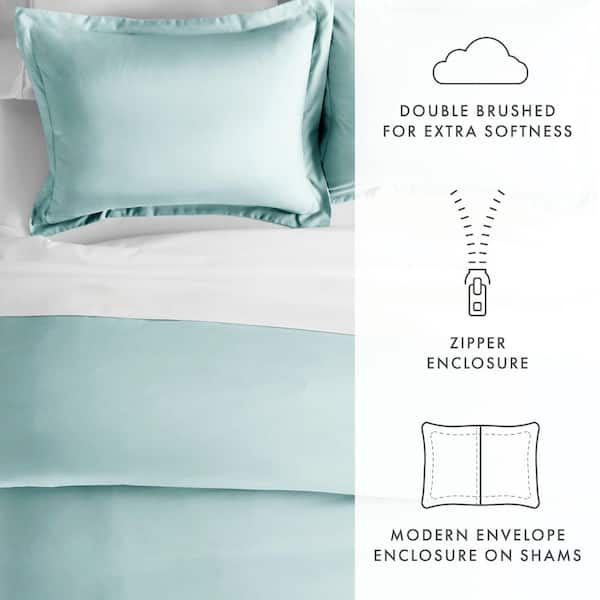 Becky Cameron Performance Aqua Queen 3-Piece Duvet Cover Set IEH