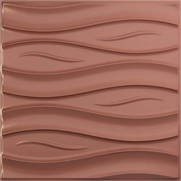 Ekena Millwork 19 5/8 in. x 19 5/8 in. Swell EnduraWall Decorative 3D Wall Panel, Champagne Pink (12-Pack for 32.04 Sq. Ft.)