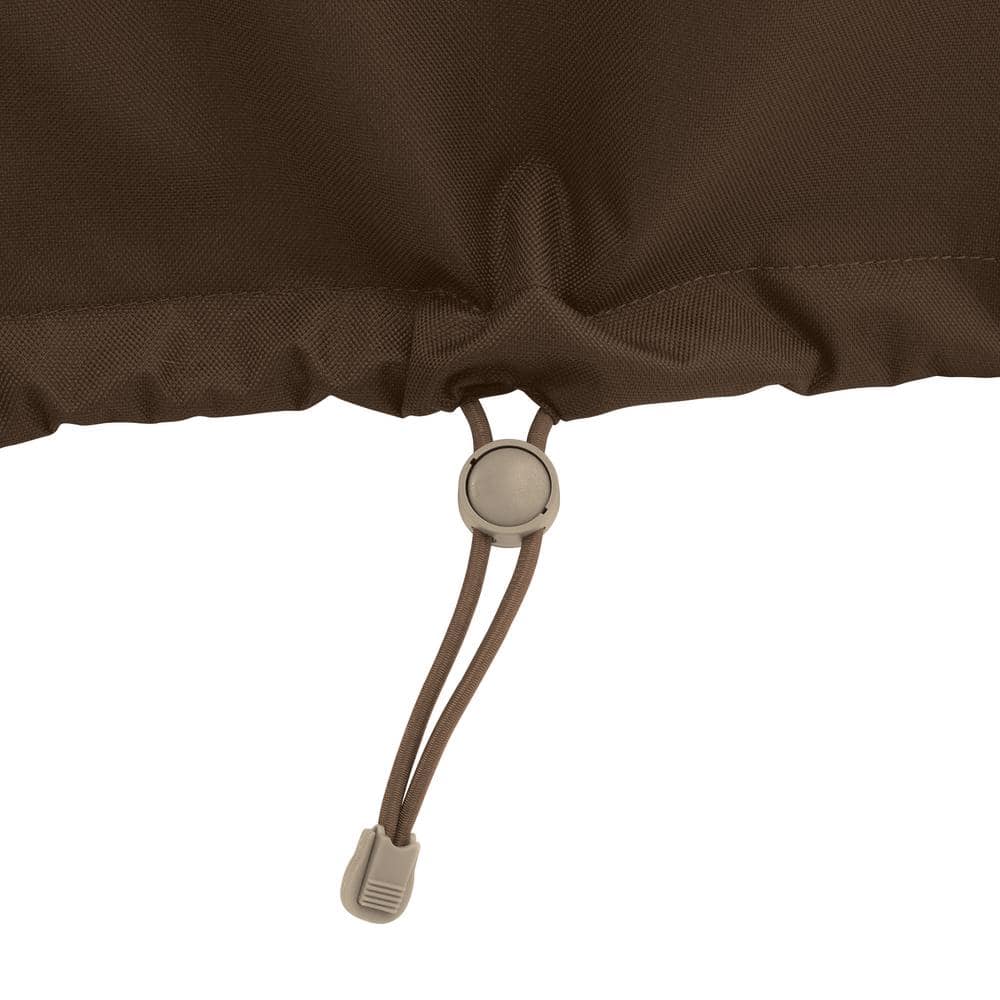 Madrona Brown Rainproof Square Fire Pit Cover with Elastic Closure
