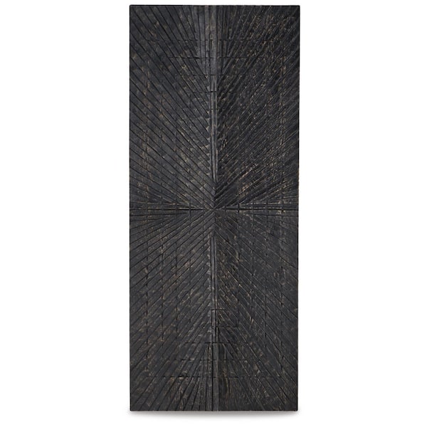 Signature DESIGN BY ASHLEY Lenora 48 in. x 20 in. Antiqued Black by Ashley Wood Wall Art