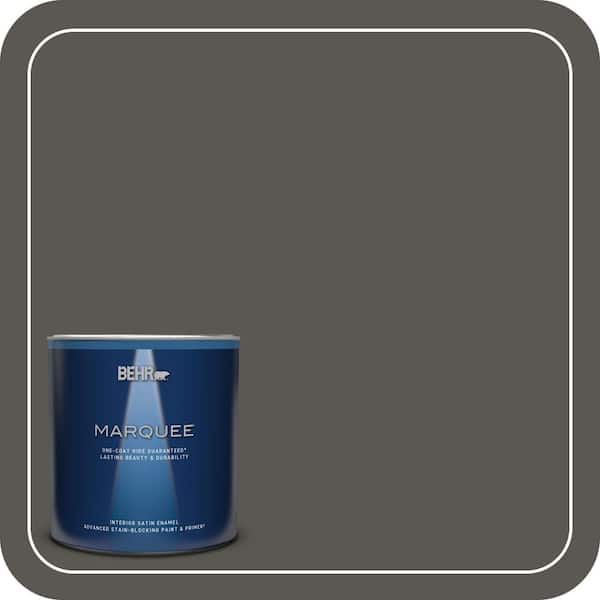 BEHR MARQUEE 1 qt. #MQ2-62 Peppery One-Coat Hide Satin Enamel Interior Paint & Primer
