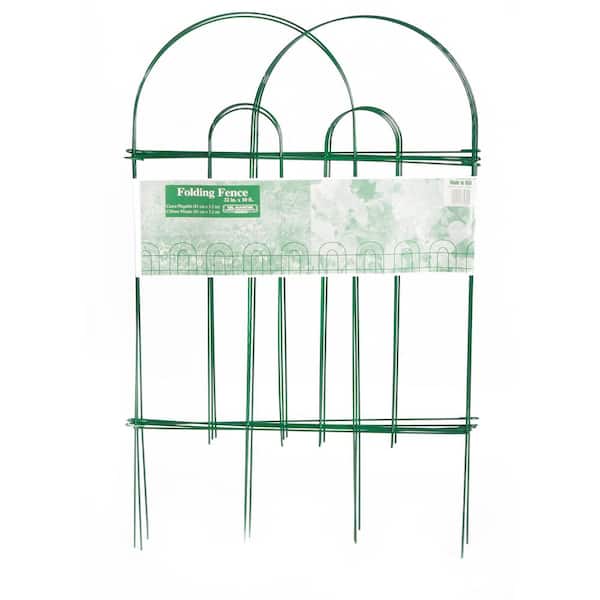 Glamos Wire Products Glamos Wire 32 in. Green Metal Folding Garden Fence  (10-Pack) 770089 - The Home Depot