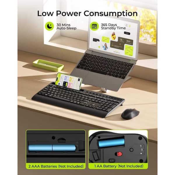 Yichuhaoxi Bluetooth Keyboard and Mouse, Multi-Device Ergonomic