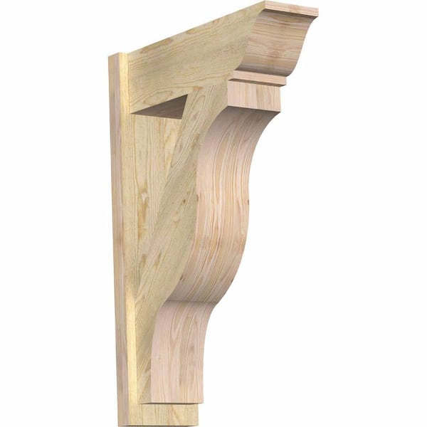 Ekena Millwork 8 in. x 36 in. x 24 in. Fuston Traditional Rough Sawn Douglas Fir Outlooker