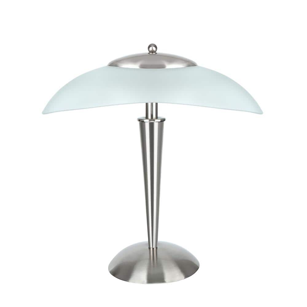 17-3/4 in. Satin Nickel Metal Desk Lamp with Touch Sensor and Frosted Glass Lamp Shade price history on PriceWatchPro