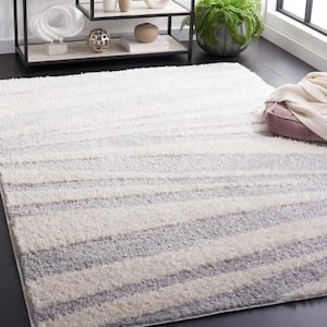 Norway Gray/Ivory 4 ft. x 6 ft. Abstract Striped Area Rug