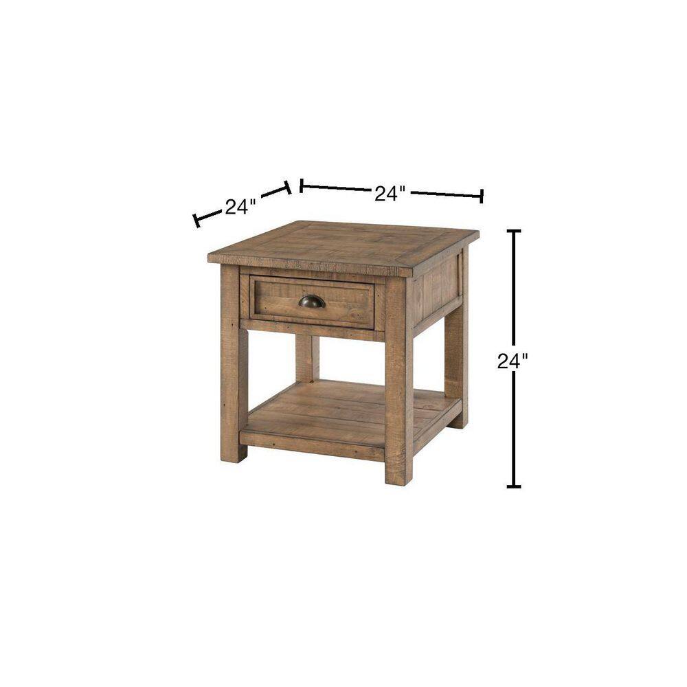 Reclaimed Natural 24 in. H Monterey End Table - thumbnail 3