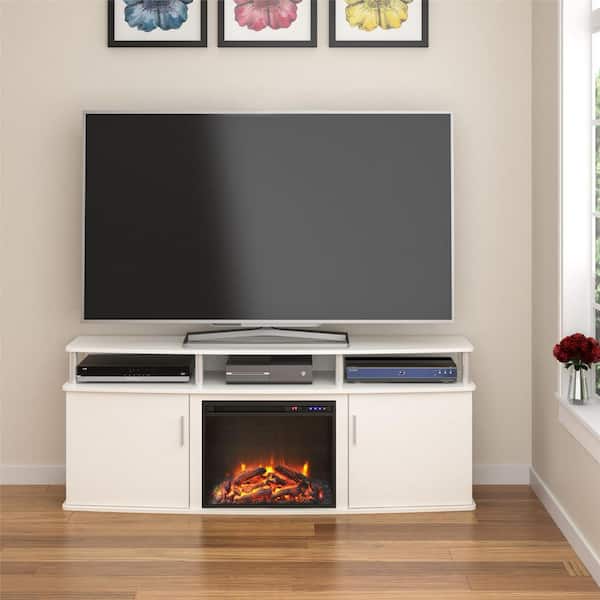 Ameriwood Home Windsor 63 1 In, Fireplace Tv Stand Led Lights