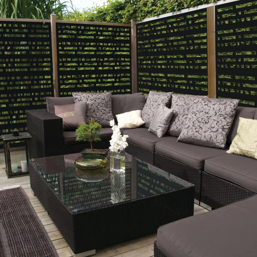 Morse Black Polypropylene Decorative Screen Panel, 2 ft. x 4 ft.