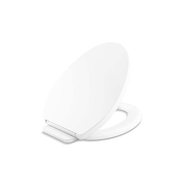 KOHLER Impro ReadyLatch Quiet-Close Elongated Front Toilet Seat in White