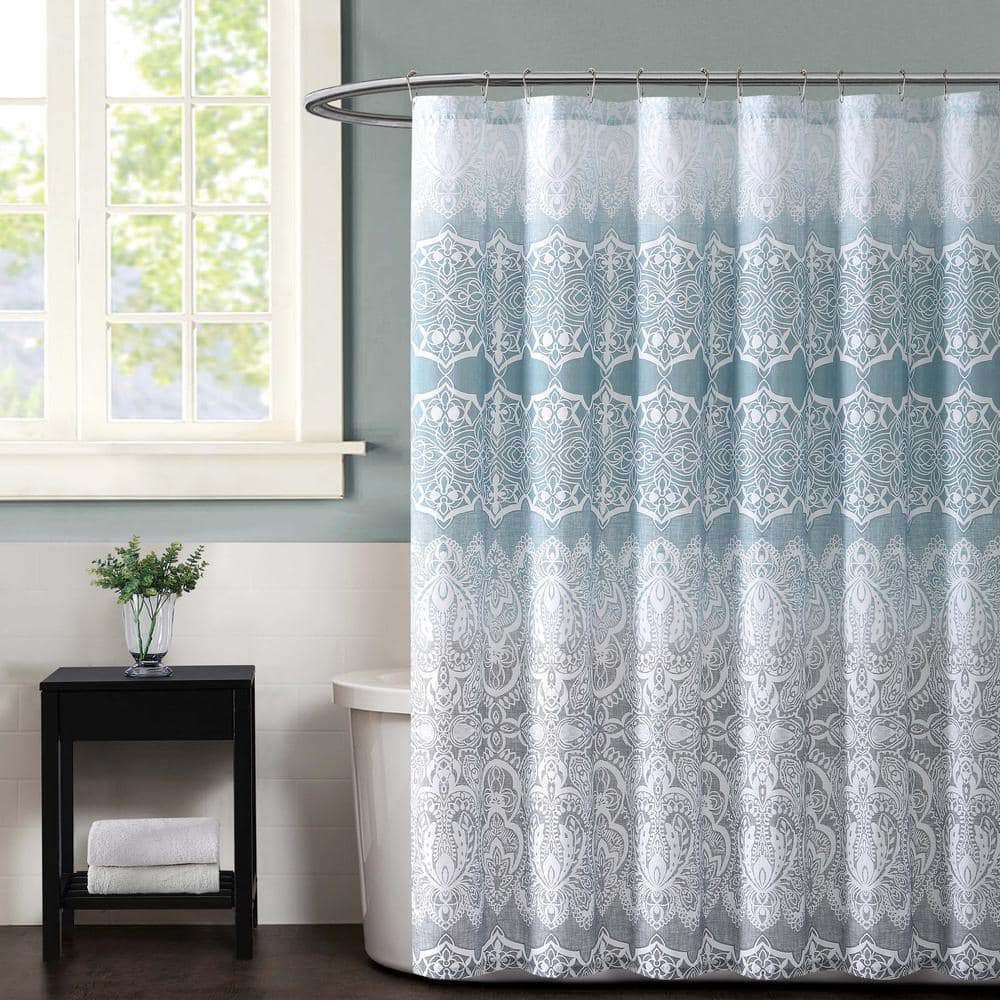 Christian Siriano Ombre Lace Blue Shower Curtain SC2103BL-6200 - The ...
