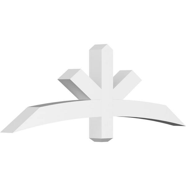 Ekena Millwork Alberta 60 in. W x 20 in. H x 4 in. D Signature Polyurethane Bracket