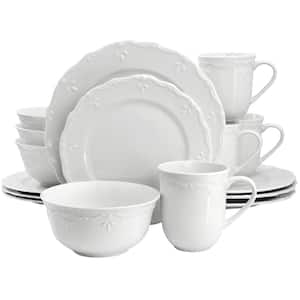 Henryi 16 Piece Porcelain Dinnerware Set in White